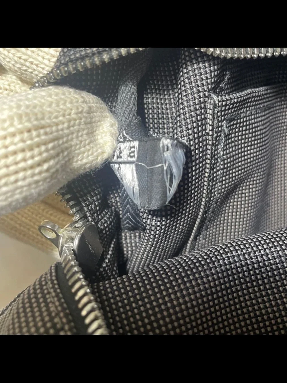Hermes Black Canvas Carryall Tote with Signature Webbed Straps